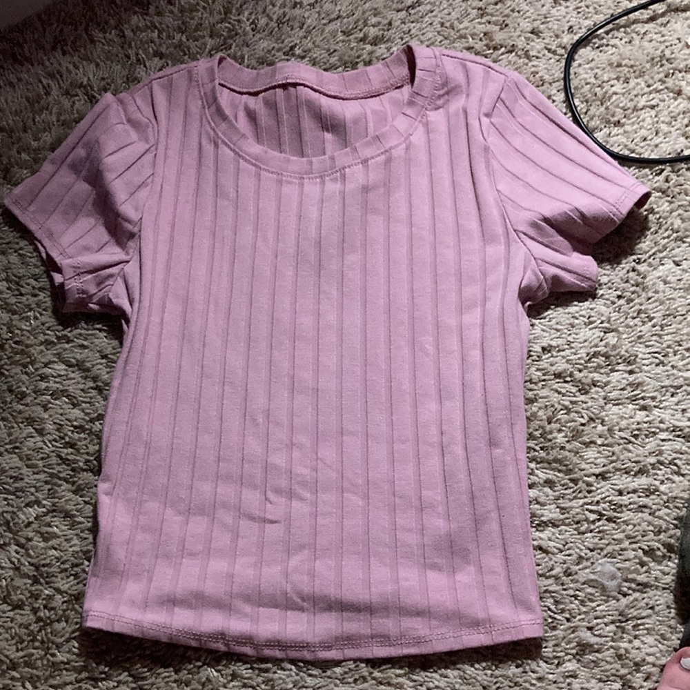 pink crop top